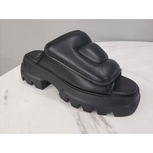 NEW NO BOX Size 38 -COPENHAGEN Studios CPH836 NAPPA black platform sandals mules
